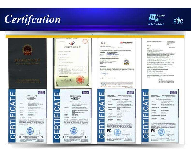 mostrar los certificados de los equipos laser